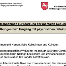 Maßnahmen zur Stärkung der mentalen Gesundheit - Übungen zum Umgang mit psychischen Belastungen